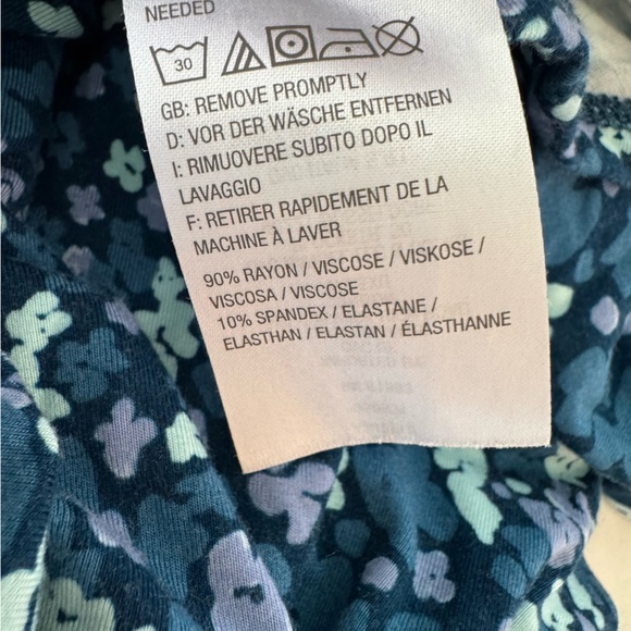 LOGO Size Large Floral Blue Women’s Blouse Top - Picture 6 of 6